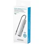 AISENS Dock USB-C a Ethernet Gigabit + Hub 3xUSB-A, Gris, 15cm